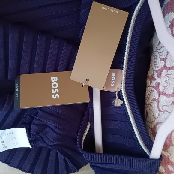 Women's Midnight Navy Blue Sweater by BOSS - Picture 5 of 8